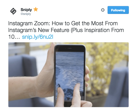 Sniply Social Media Post