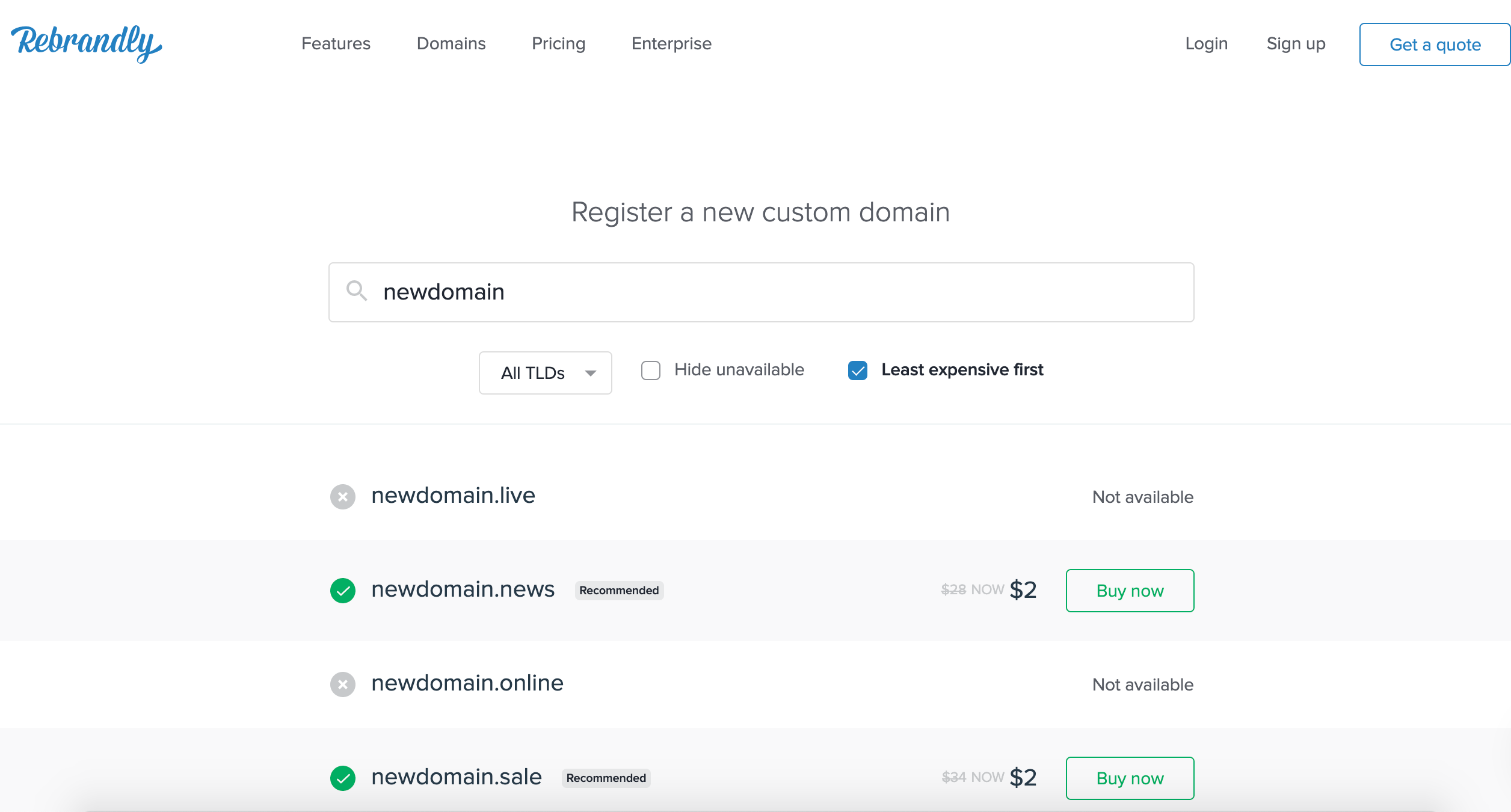 new domain