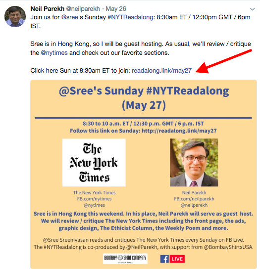 facebook live tips redirected url