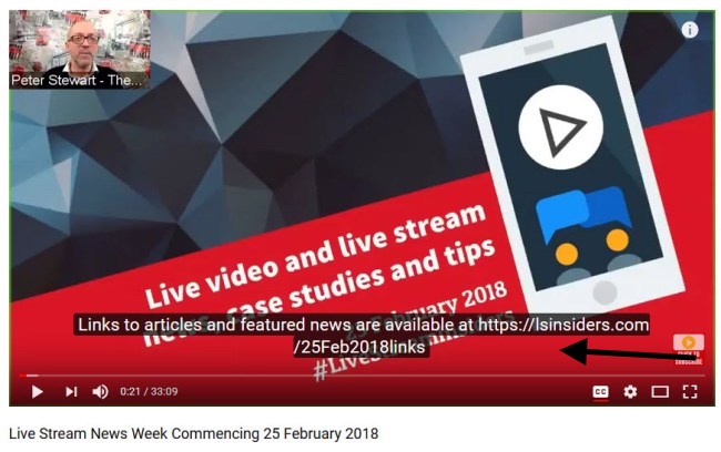 facebook live tips add curated content link to youtube