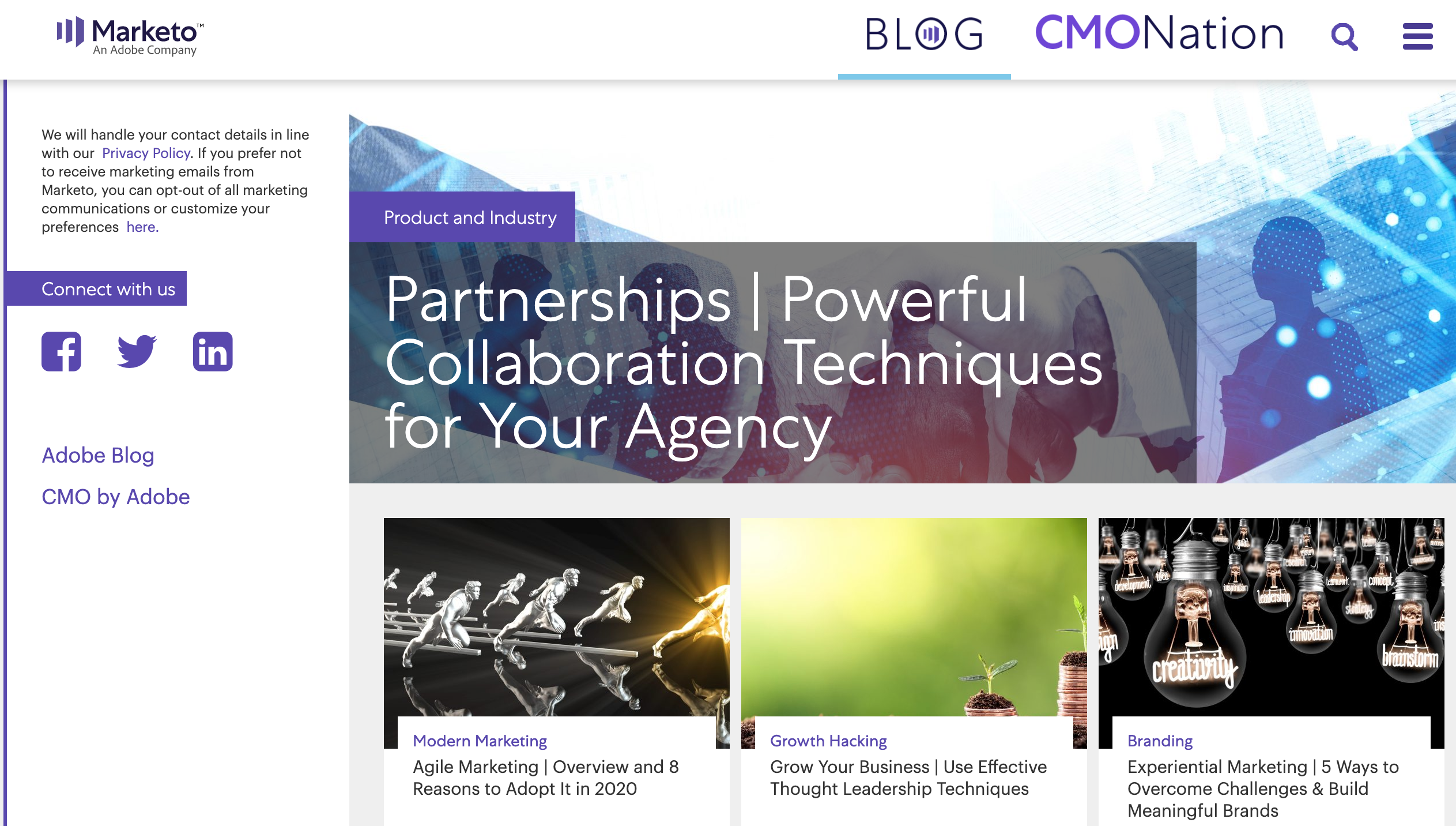 Marketo screenshot