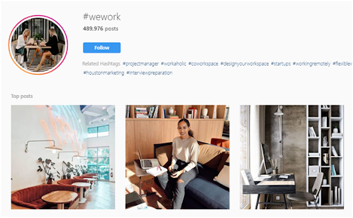 WeWork - B2B social media marketing